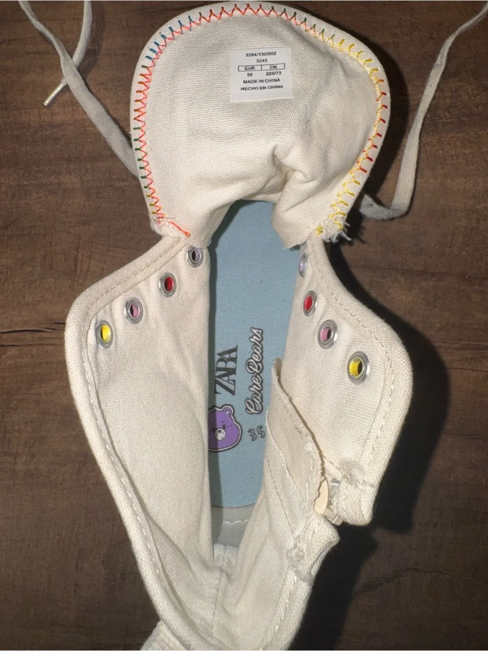 ZARA x Care Bears Team Sparkle High Top Sneakers Rainbow EU 35 Kids Youth 4